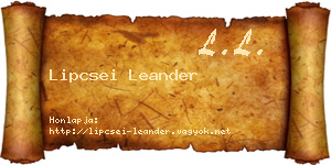 Lipcsei Leander névjegykártya